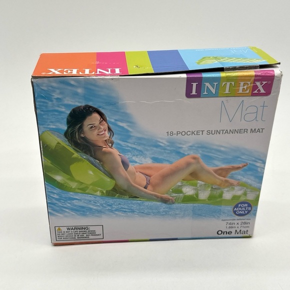 Intex 18-Pocket Suntanner Mat 74 x 28”. New In Box. - Picture 4 of 4